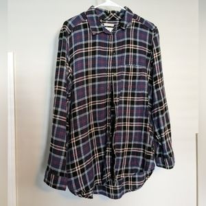 Blue AEO plaid flannel